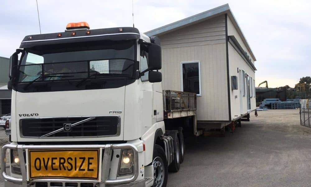 transportable home on a truck