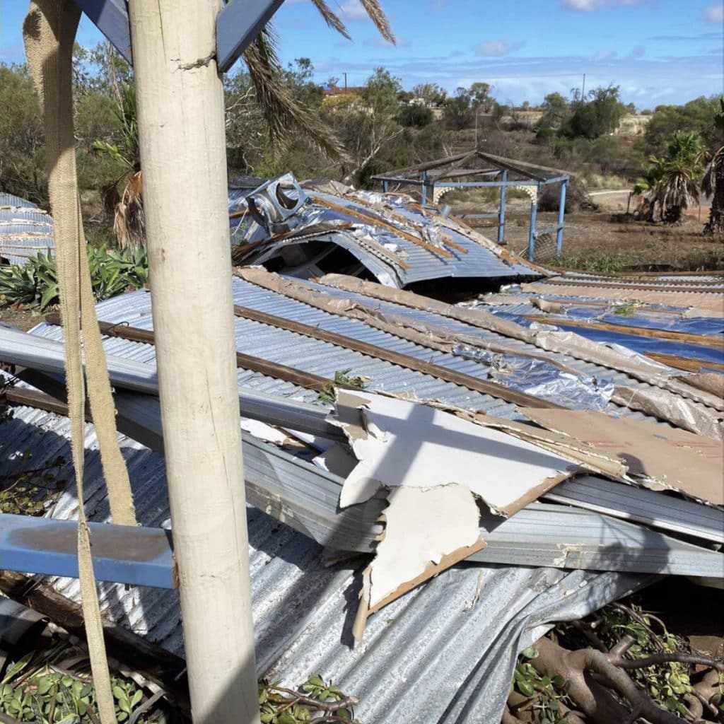 Cyclone home damage WA