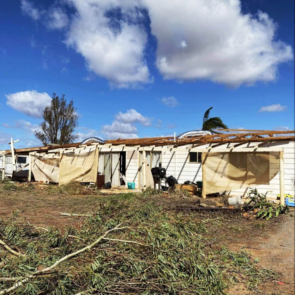 Cyclone home damage WA