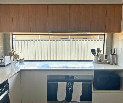 Modular Home with Caesarstone Benchtops and Tasmanian Oak Cabinetry