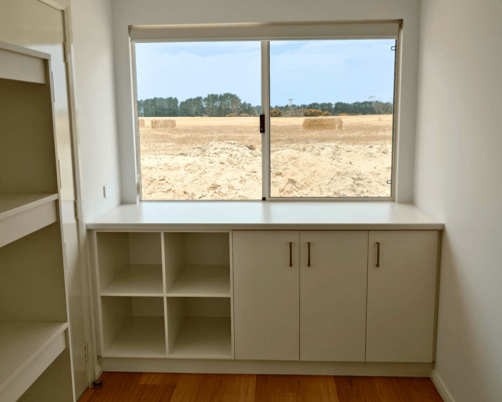 Scullery/walk-in pantry interior of a modular home in Gibson, WA by TR Homes