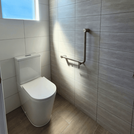 Accessible Home Features Grabrail in Toilet
