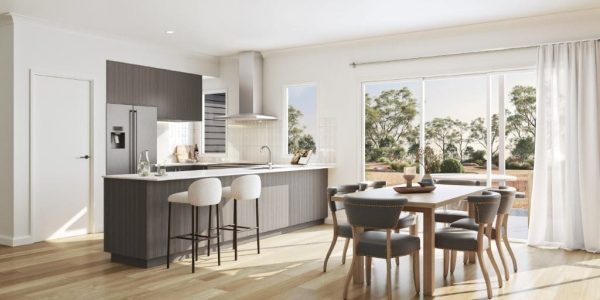 Sandfire modular home kitchen and dining